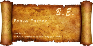 Baska Eszter névjegykártya